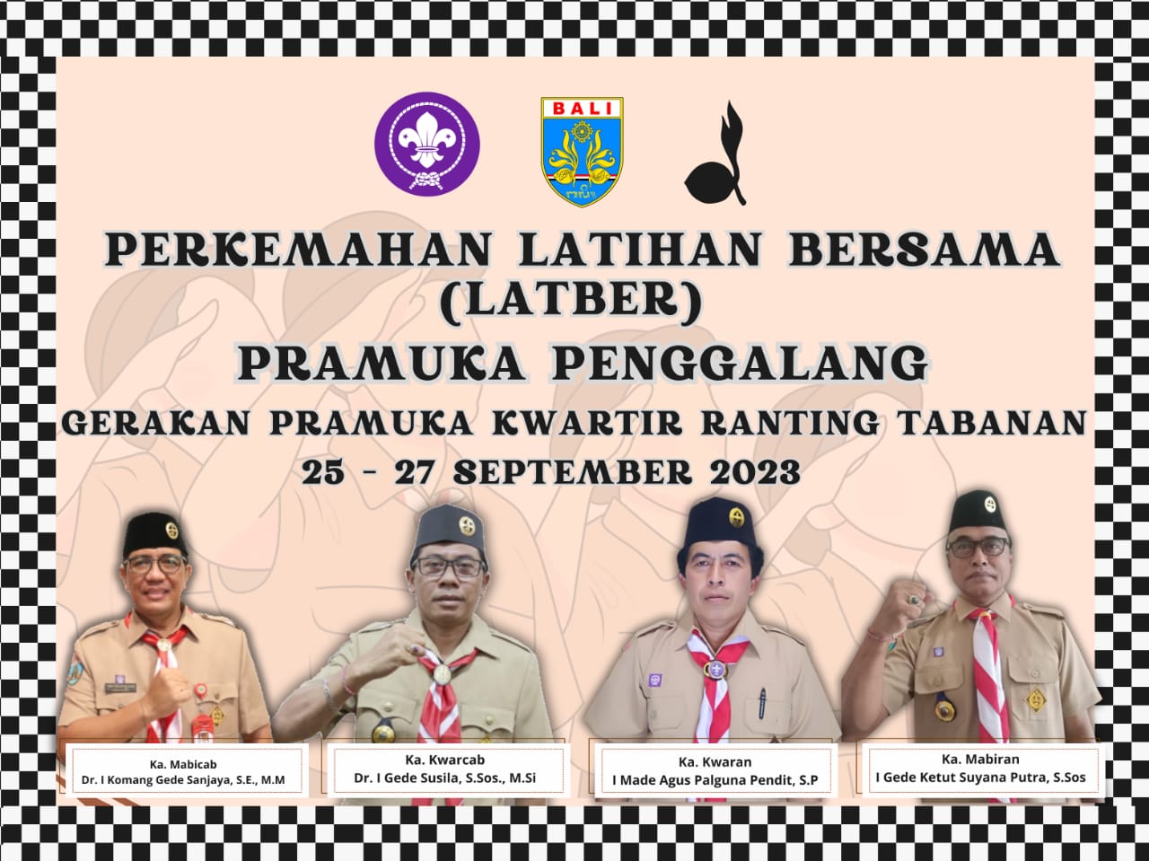 Perkemahan Latihan Bersama (LATBER) Pramuka Kwartir Ranting Tabanan.